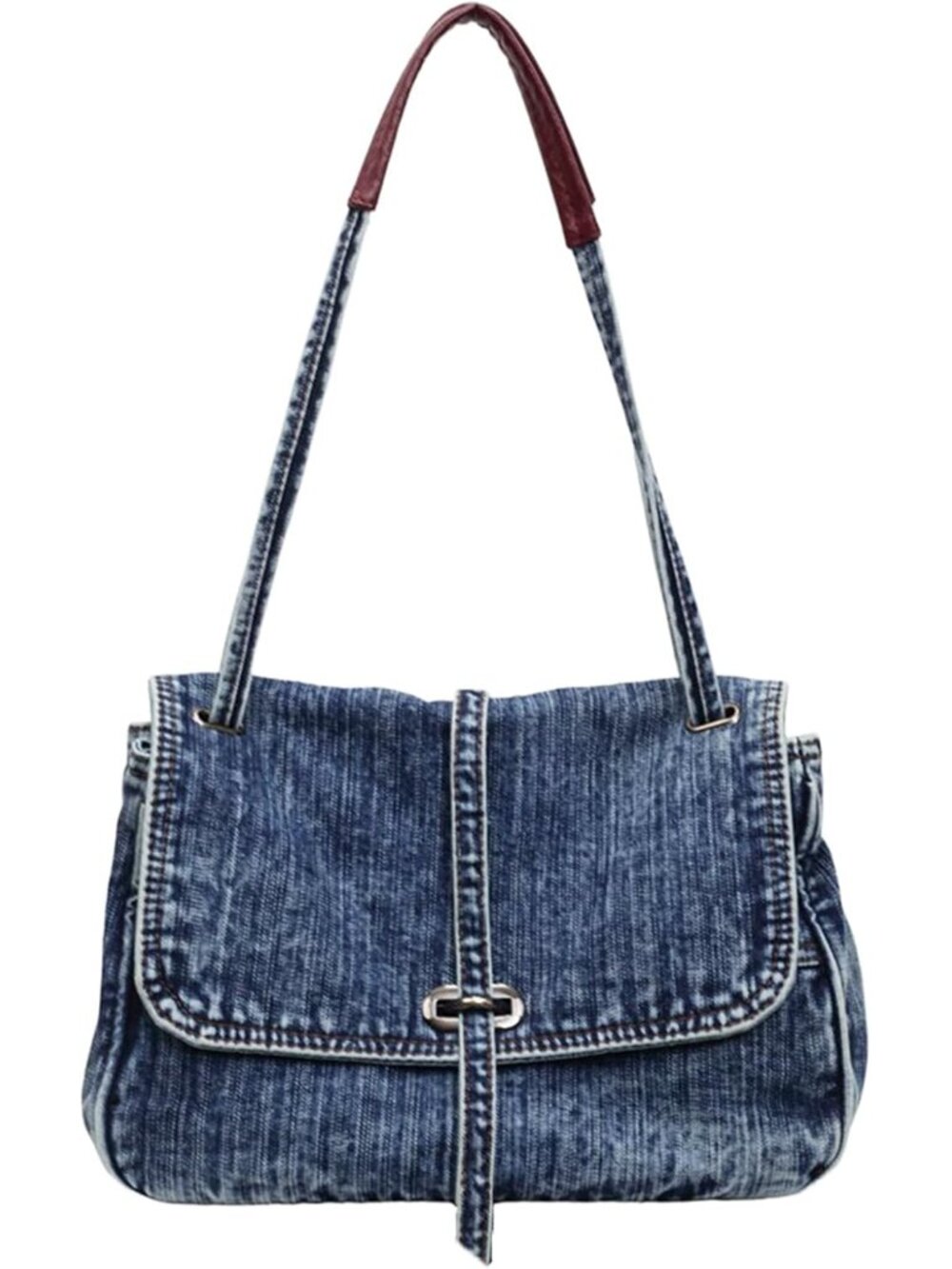 Denim Tote Bag Casual Retro Aesthetic 2026 Crossbody Jean Purses Handbag Shoulde